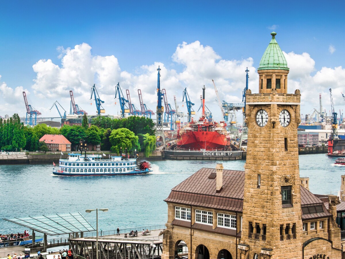 Blick in den Hamburger Hafen