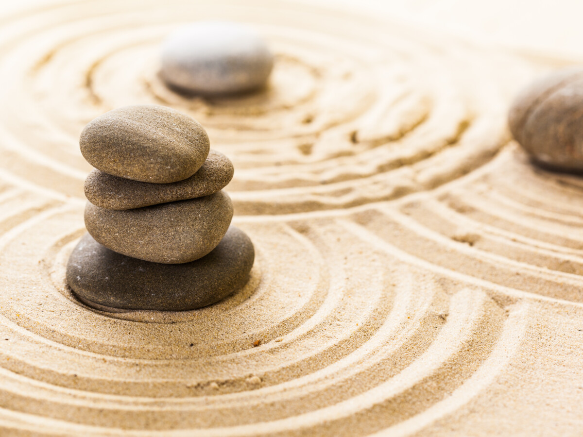 Zen Garten mit Steinen
