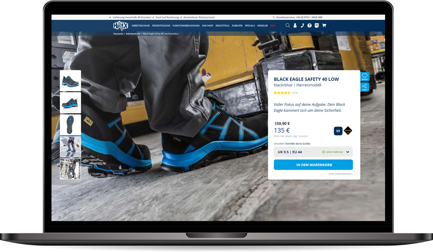 Neue HAIX Produktseite