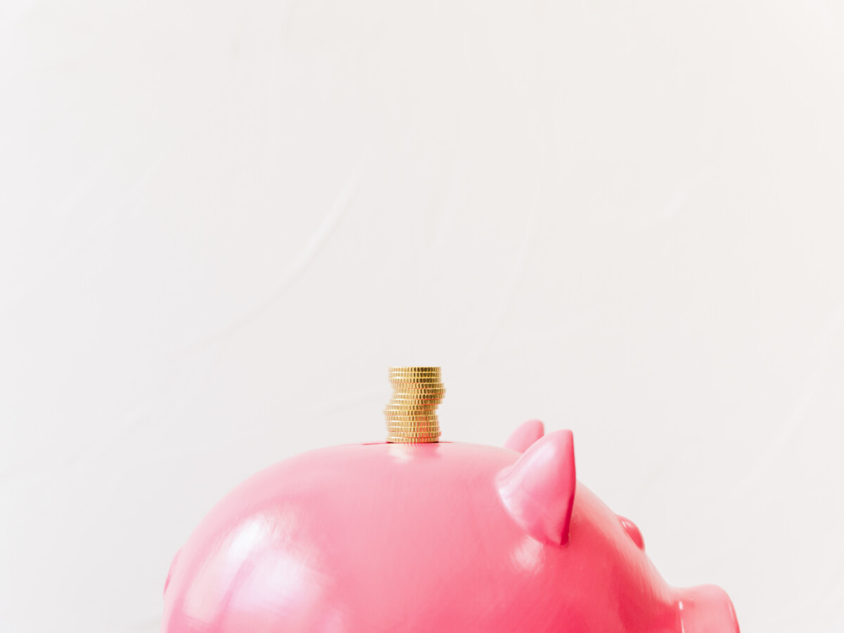 Sparschwein mit Münzen