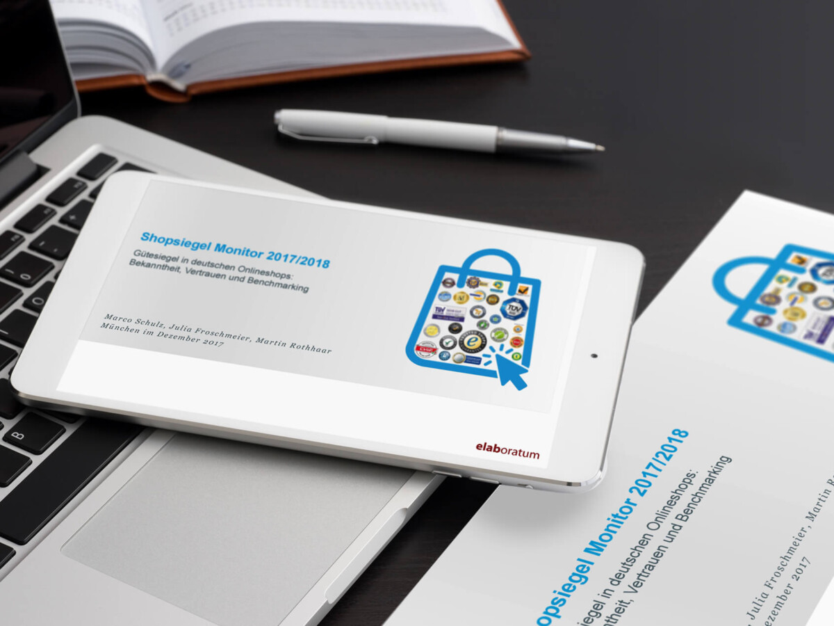 Cover Studie: Shopsiegel Monitor — Gütesiegel in deutschen Online-Shops