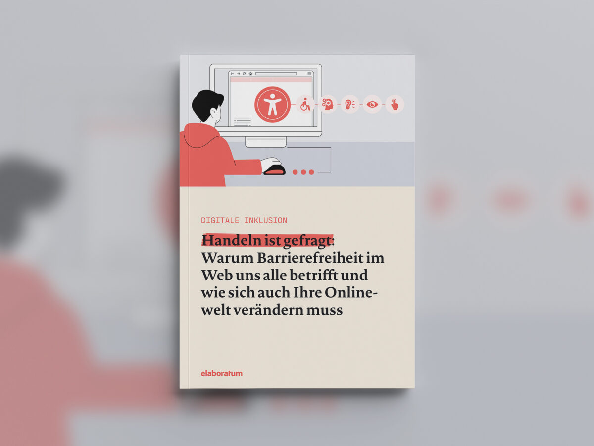 Cover des Whitepapers zum Thema Barrierefreiheit im Web
