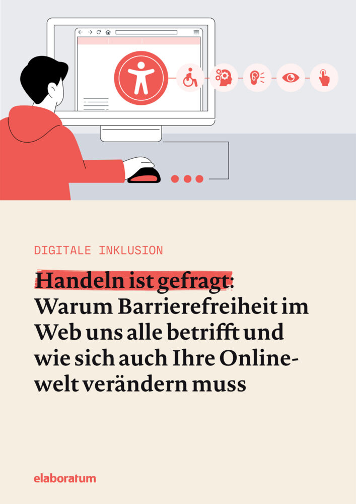Cover des Whitepapers zum Thema Barrierefreiheit im Web