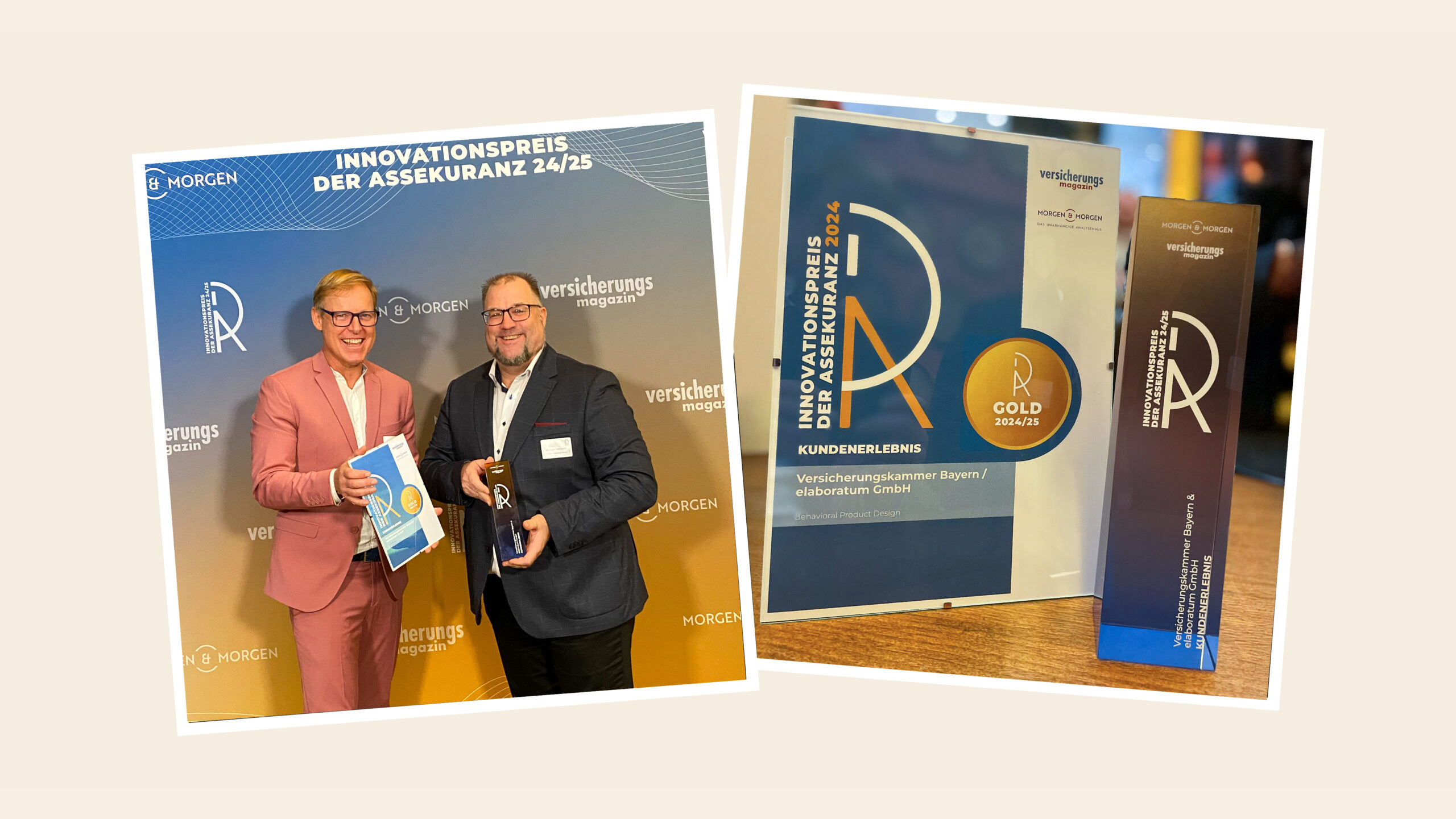 Preisverleihung Gold für herausragende Innovation: Behavioral Product Design gewinnt „Innovationspreis der Assekuranz“